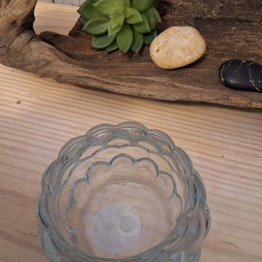 Pier 1 clear bubble glass votives